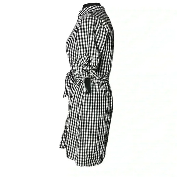 Alyx Gingham Checked Button Front Midi Dress Size M - Picture 4 of 7